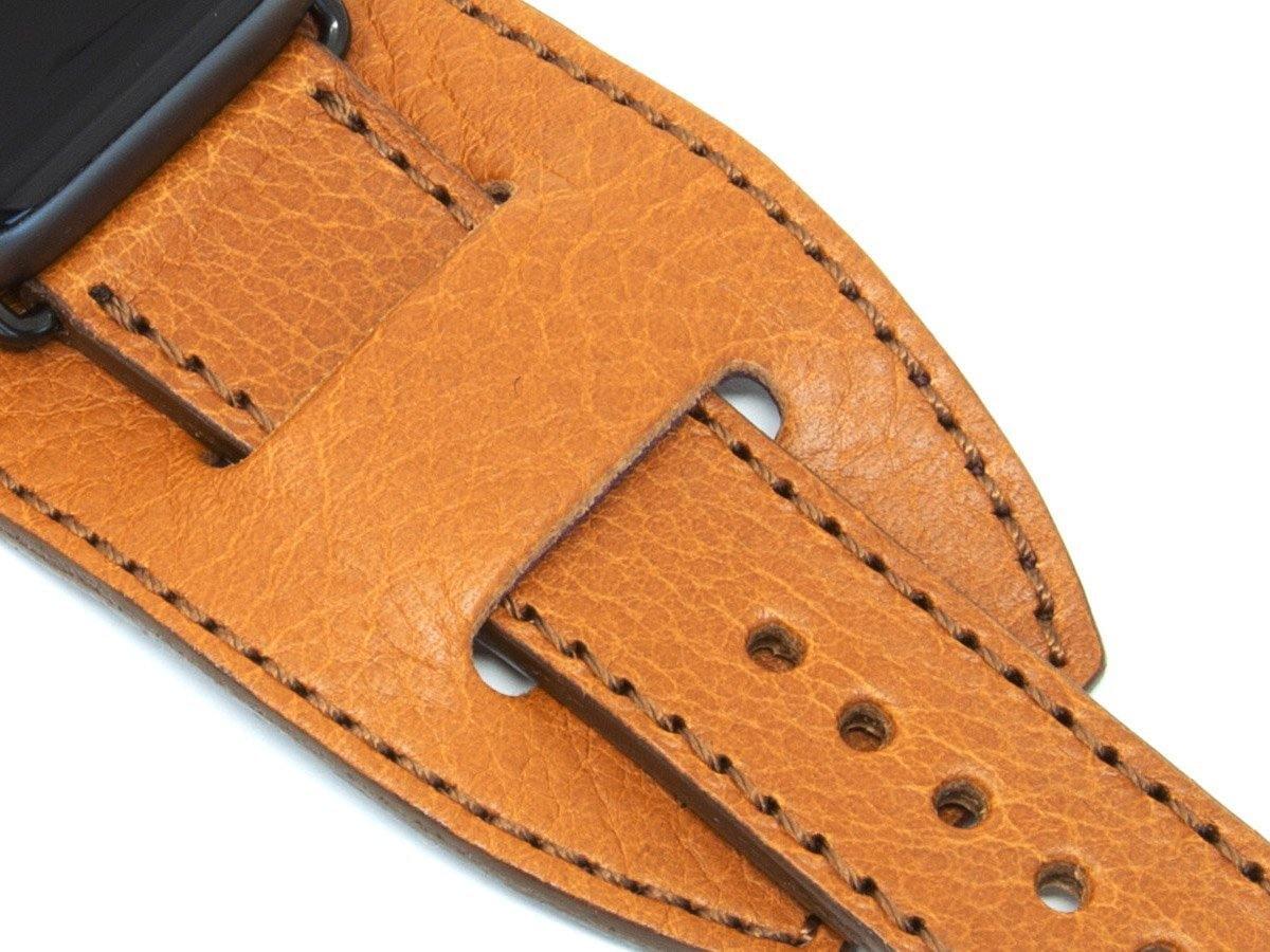 Apple Watch Cuff Band Of Italian Leather - Brown - Image 3