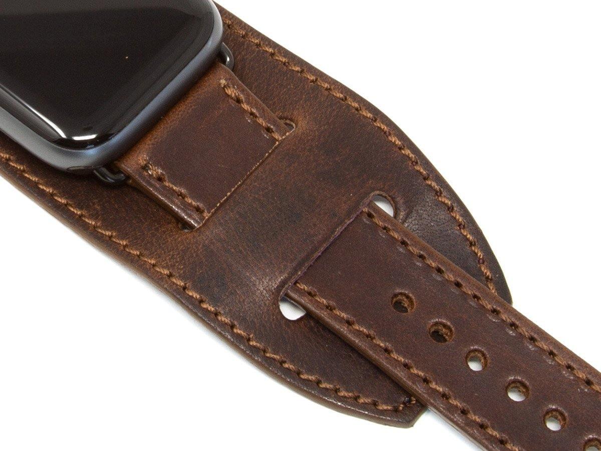 Apple Watch Cuff Band Of Milwaukee Leather - Chestnut - Image 3