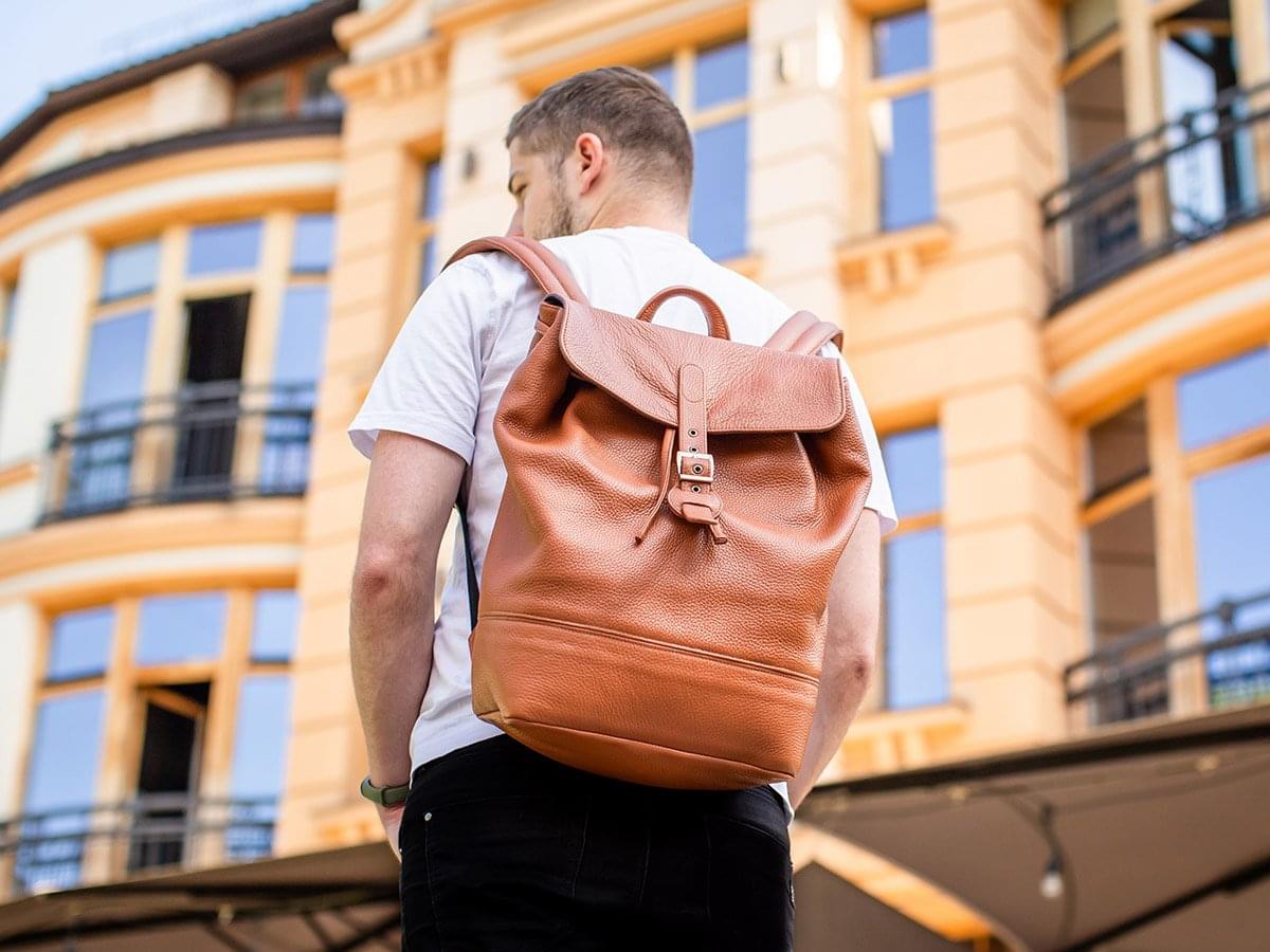 Backpack Charlotte Of Soft Pebble Leather - Tawny - Image 2