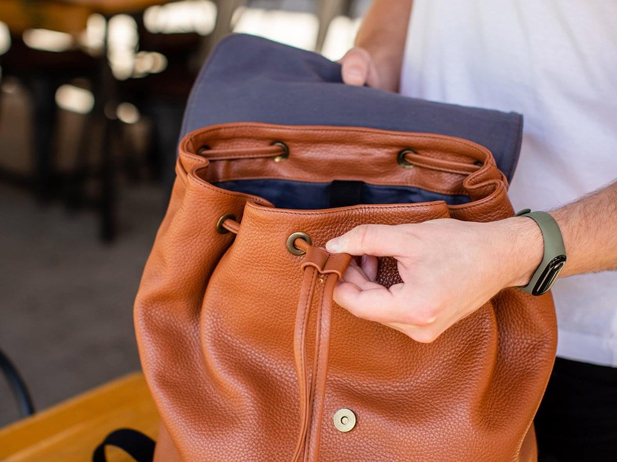 Backpack Charlotte Of Soft Pebble Leather - Tawny - Image 3