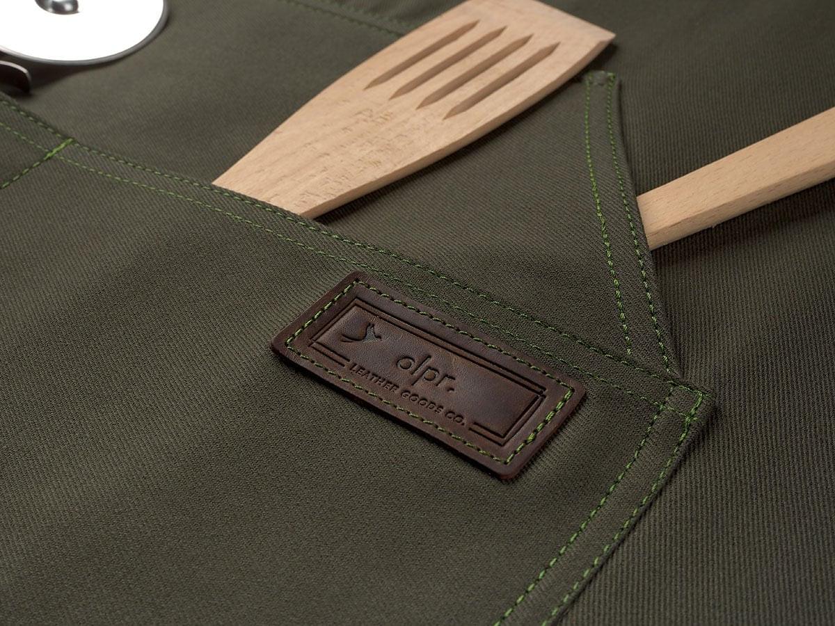 Bib Apron with Pockets - Olive - Image 2
