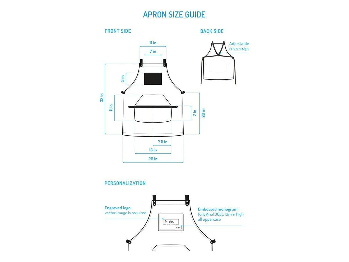 Bib Apron with Pockets - Olive - Image 5