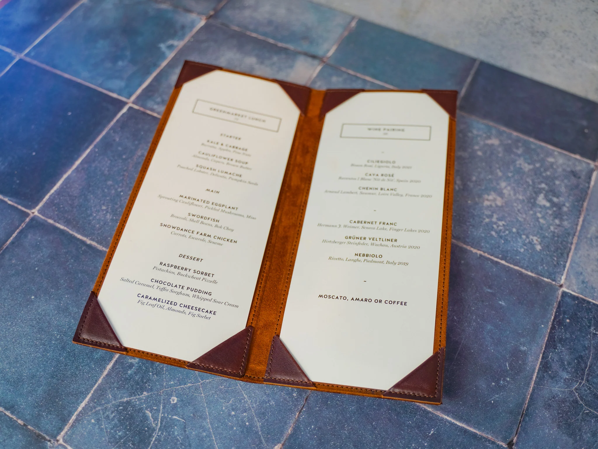 Bifold Menu Cover - Chestnut - Image 2