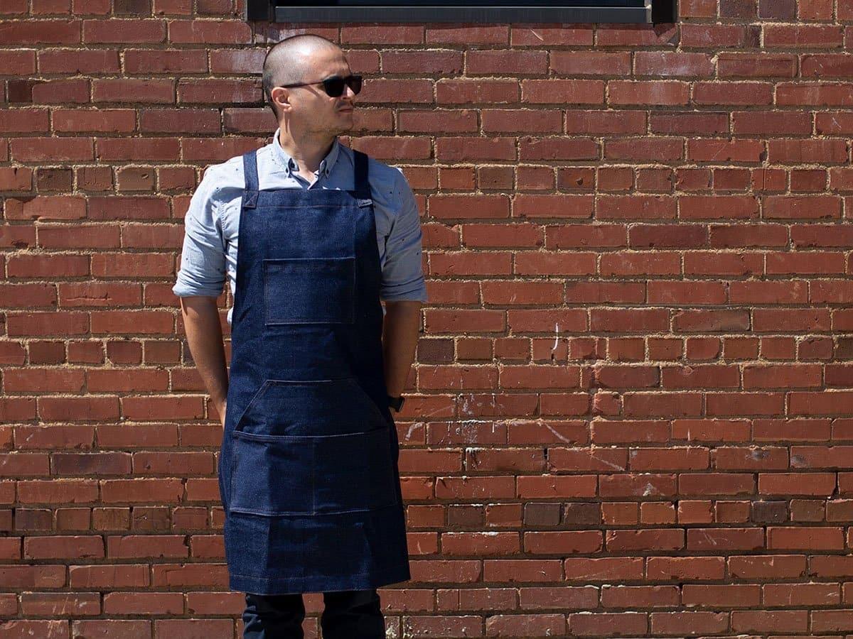 Blue Jean Apron with Pockets - Work & Cooking - Image 3