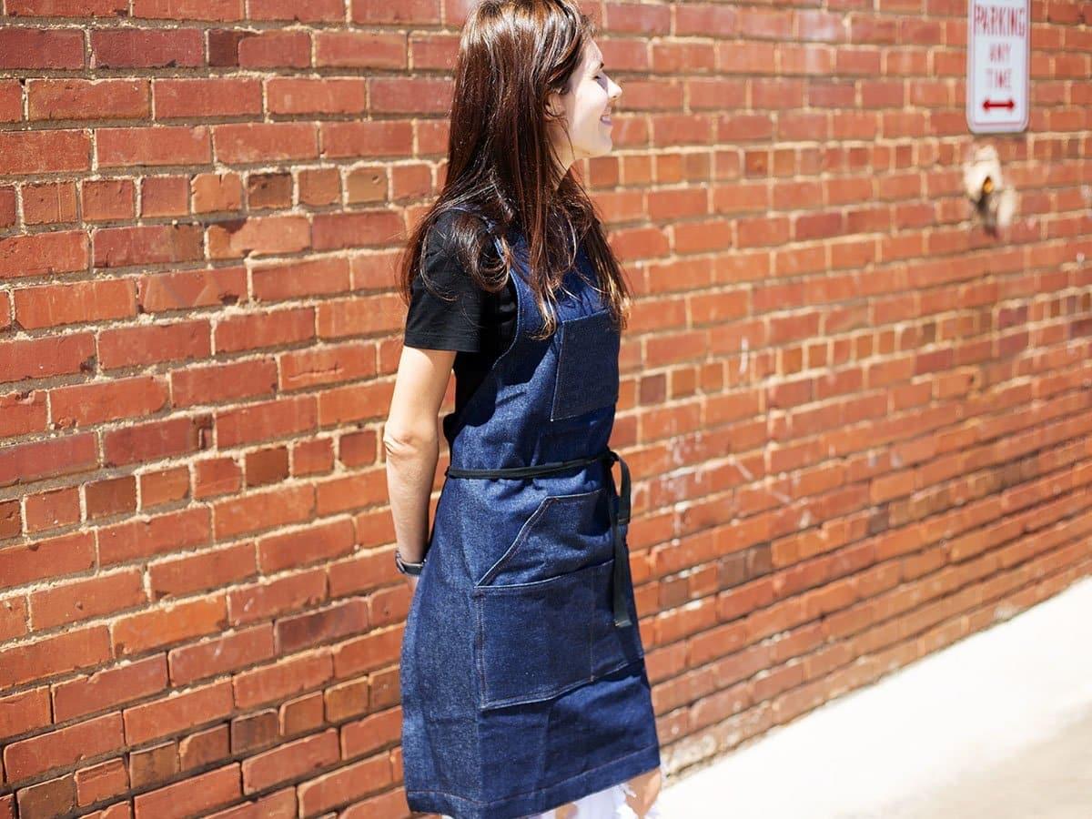 Blue Jean Apron with Pockets - Work & Cooking - Image 4