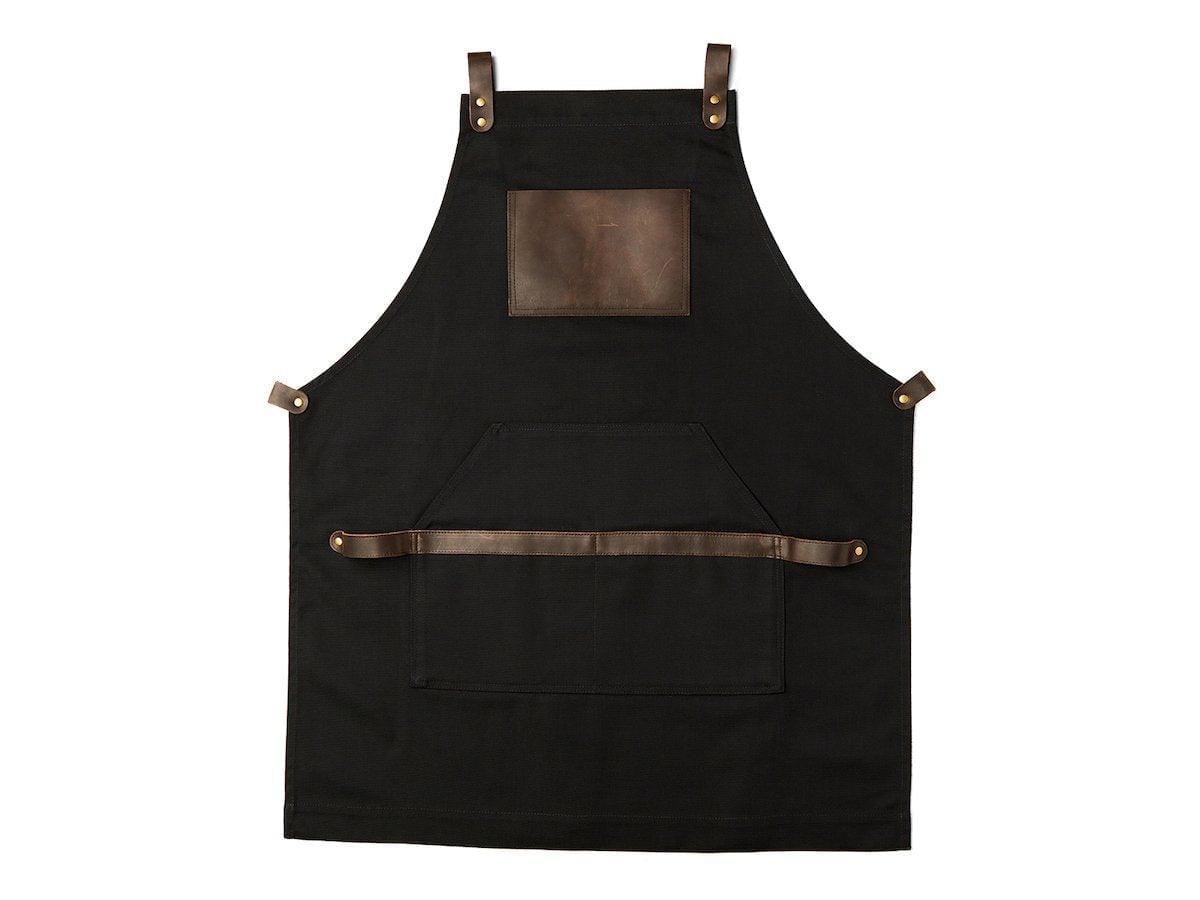 Canvas and Leather Apron - Black - Image 2