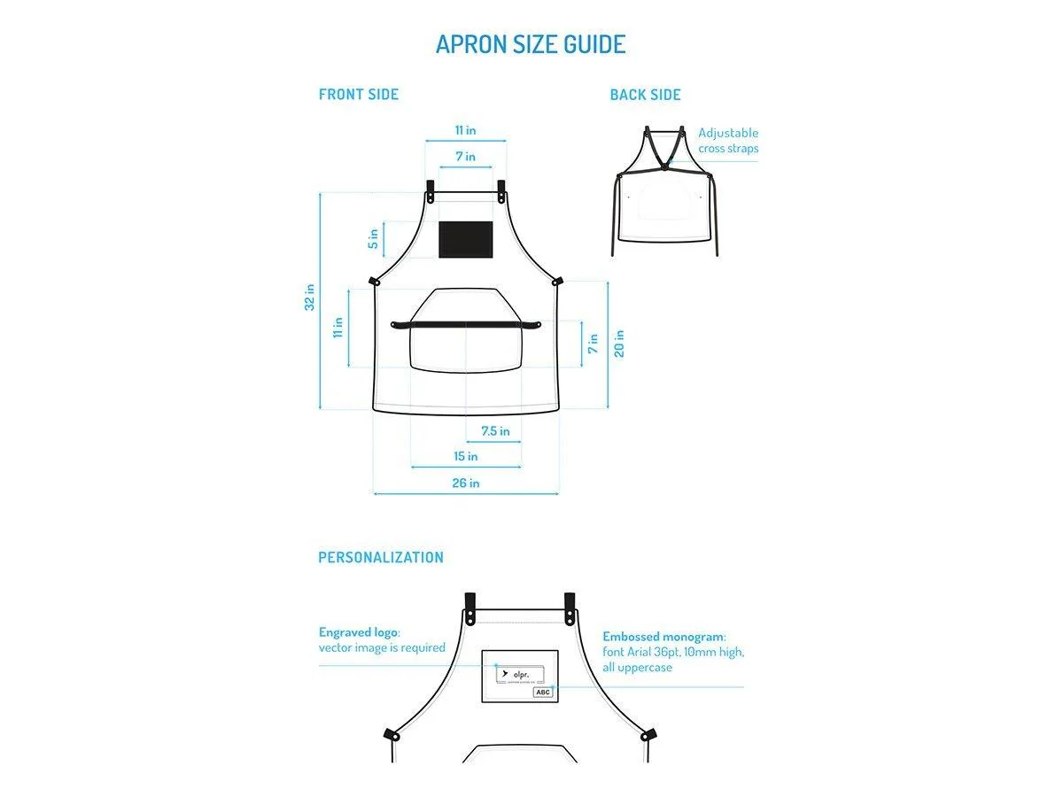 Canvas and Leather Apron - Green - Image 7