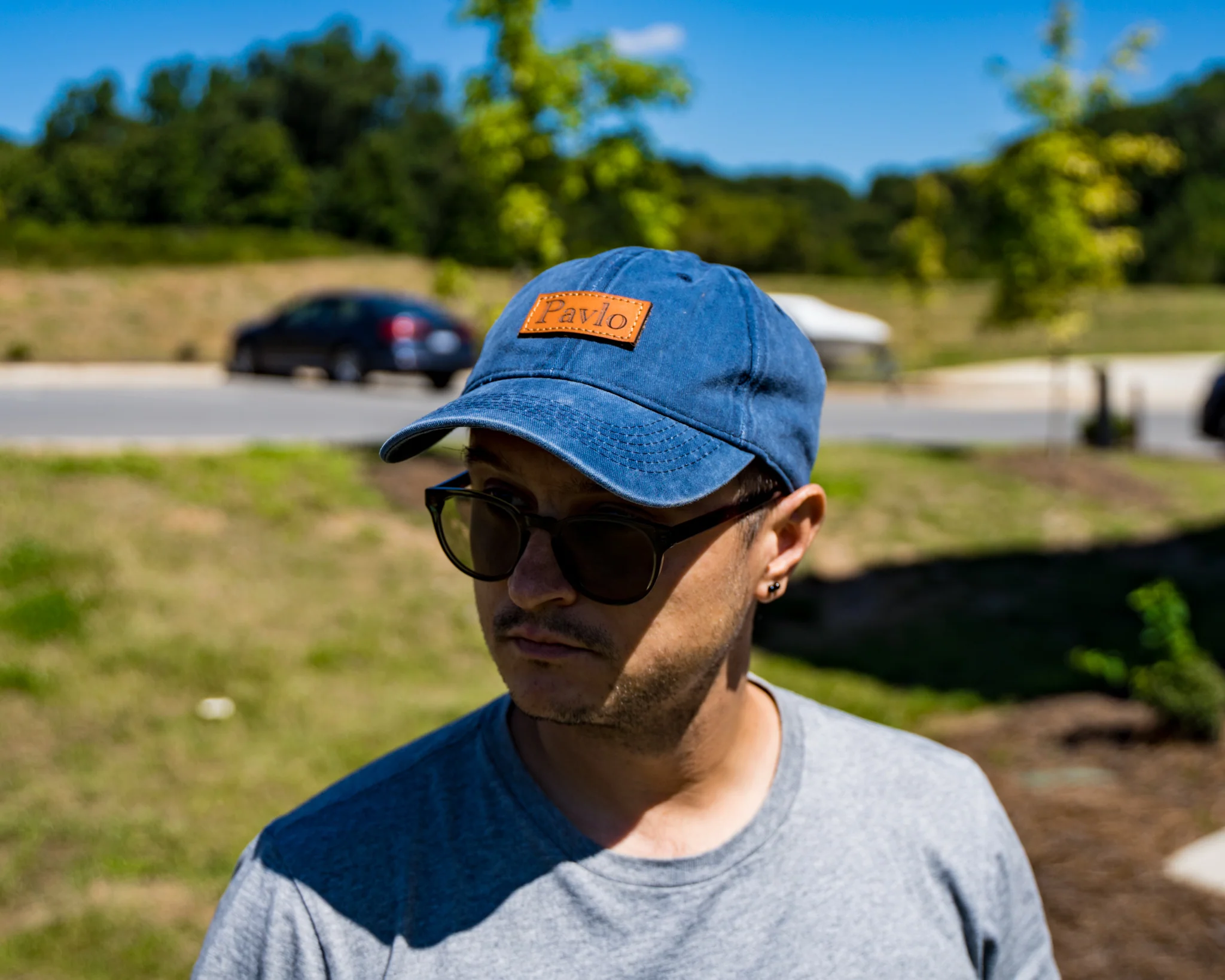 Cap With Personalized Leather Patch