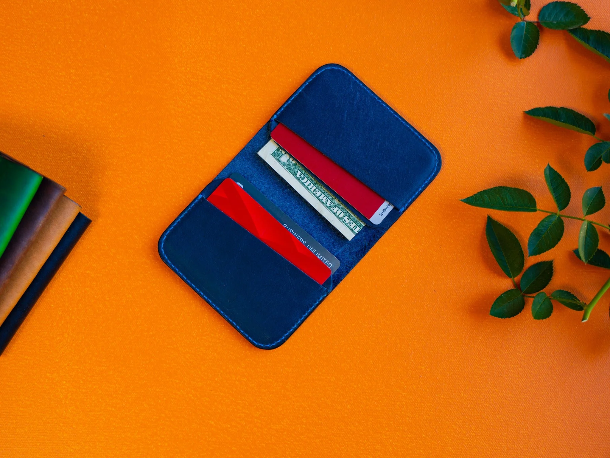 Milwaukee Leather Bifold Minimal 2.0 Wallet - Navy - Image 2