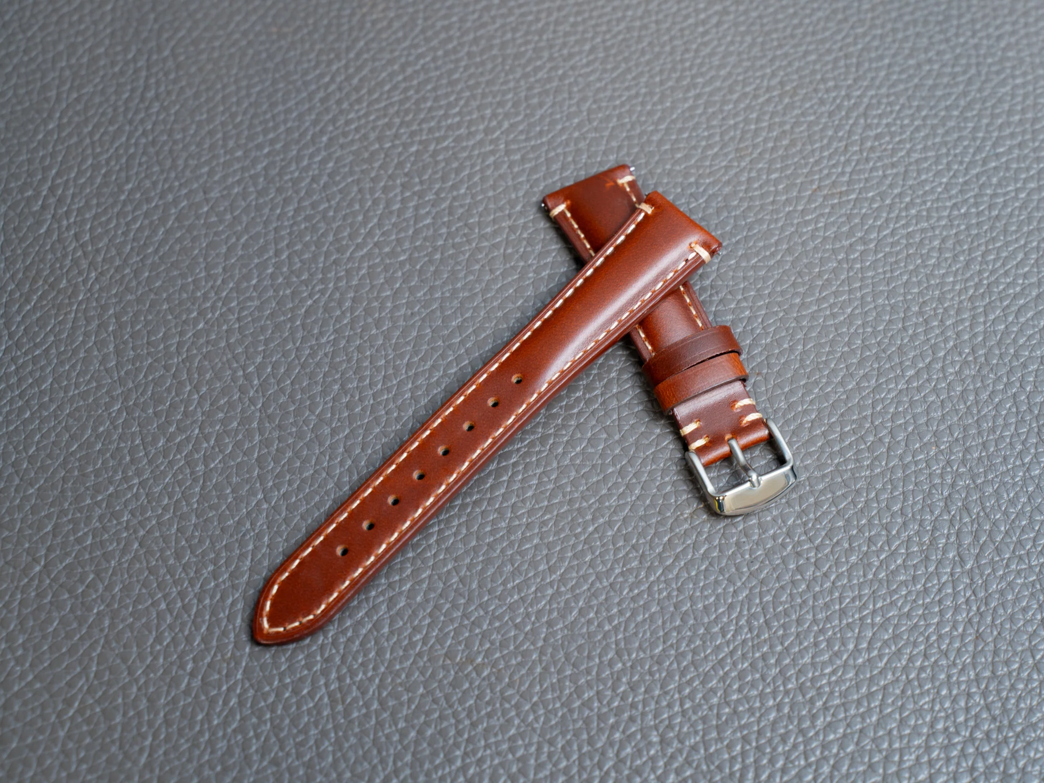 Cordoba Leather Watch Band - Chestnut - Image 2