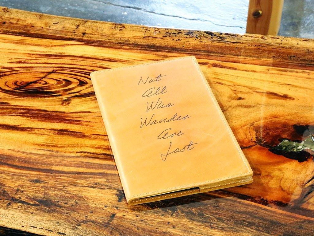 Crazy Horse Large Leather Journal - Wheat - Image 4