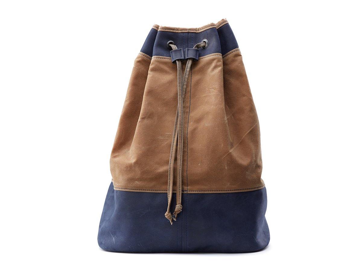 Crazy Horse Leather Bucket Backpack - Camel
