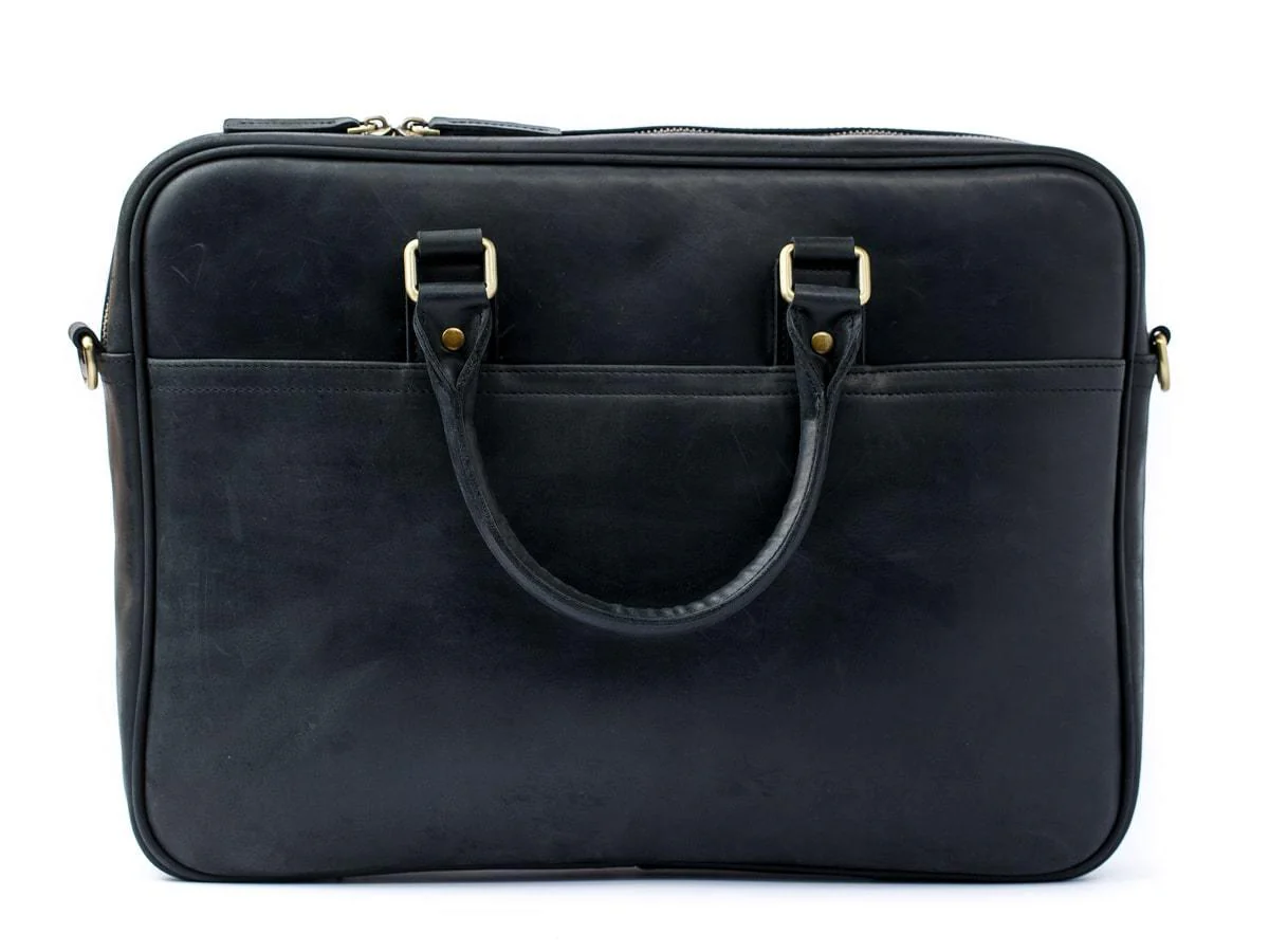 Crazy Horse Leather Laptop Bag Weekday - Black - Image 3