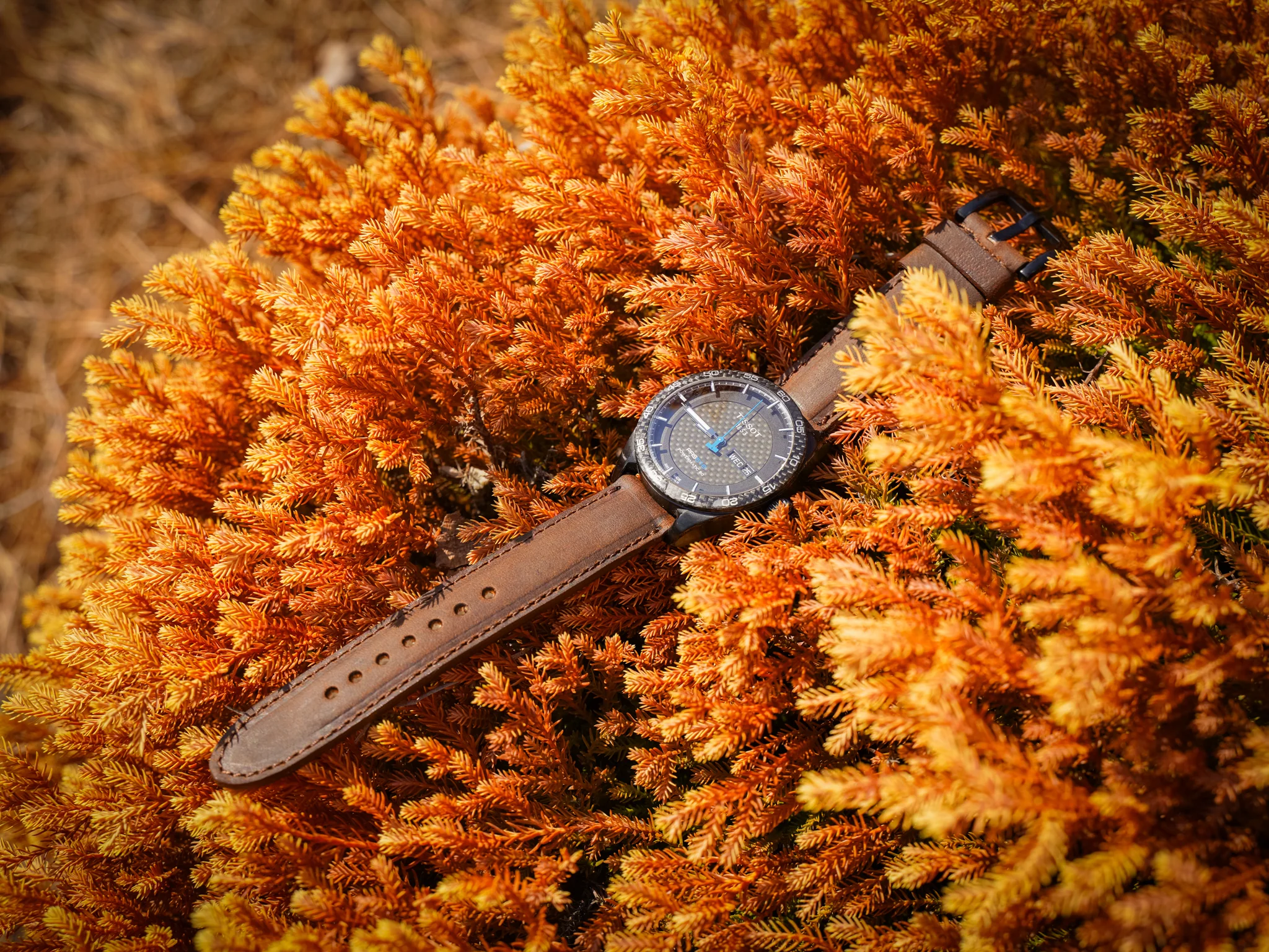 Crazy Horse Leather Watch Band - Brown - Image 2