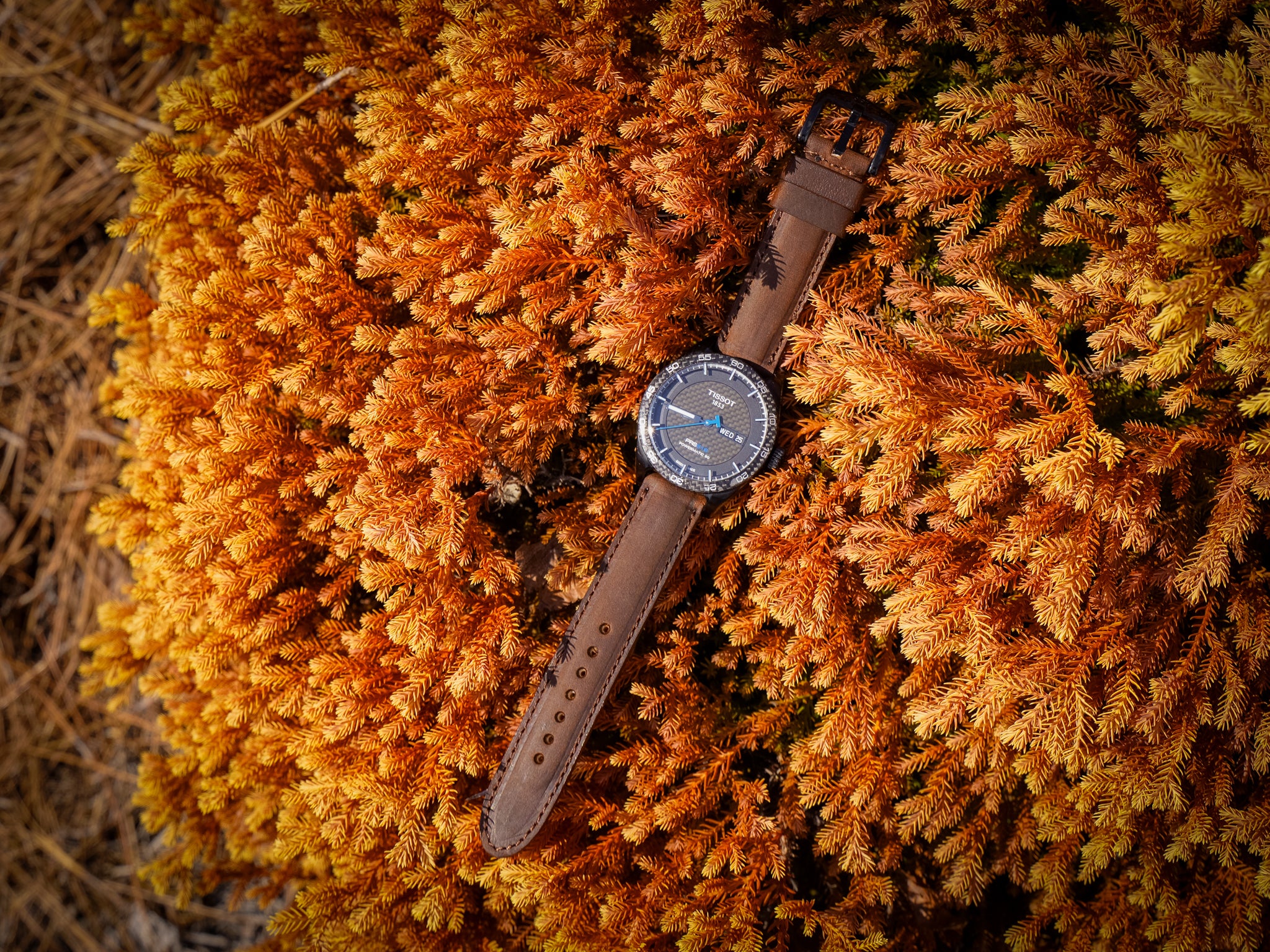 Crazy Horse Leather Watch Band - Brown - Image 3