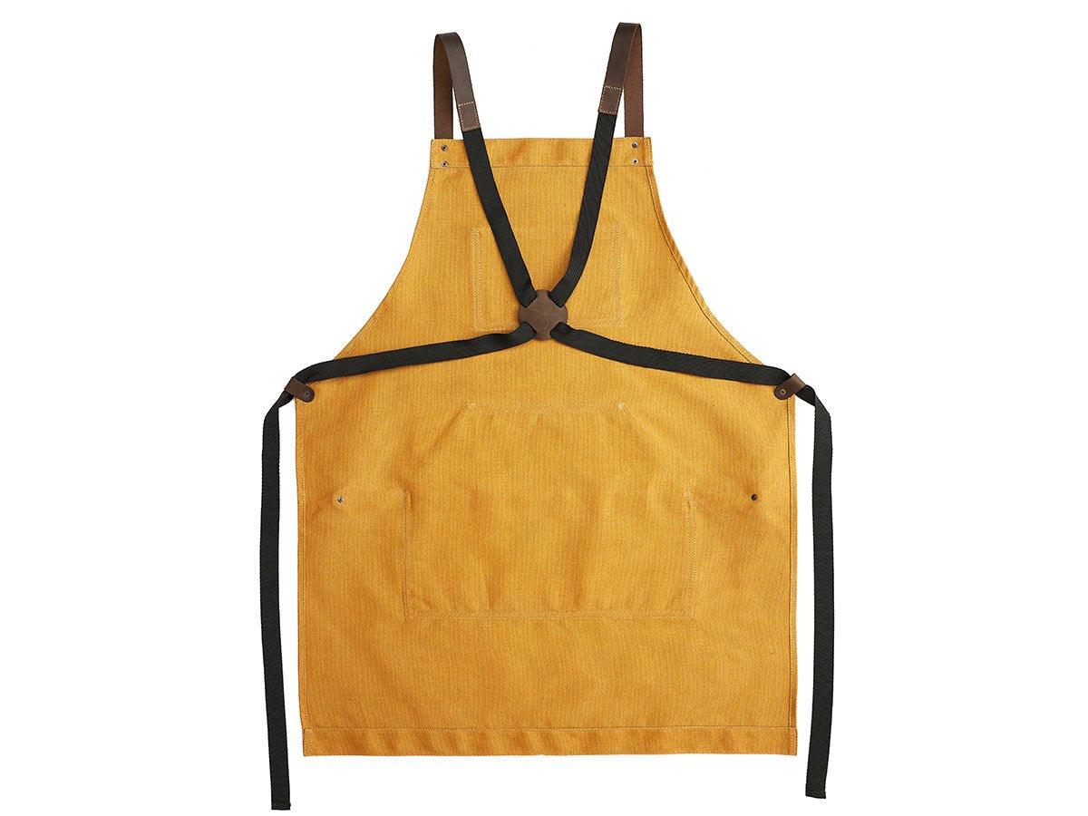Custom Cross-Back Apron of Canvas - Amber - Image 3