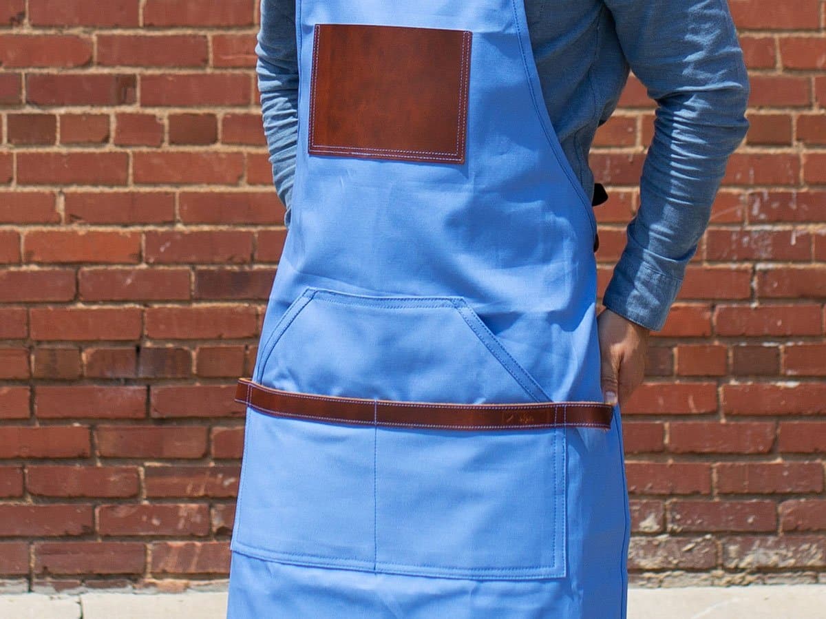 Custom Made Apron - Sky Blue - Image 2