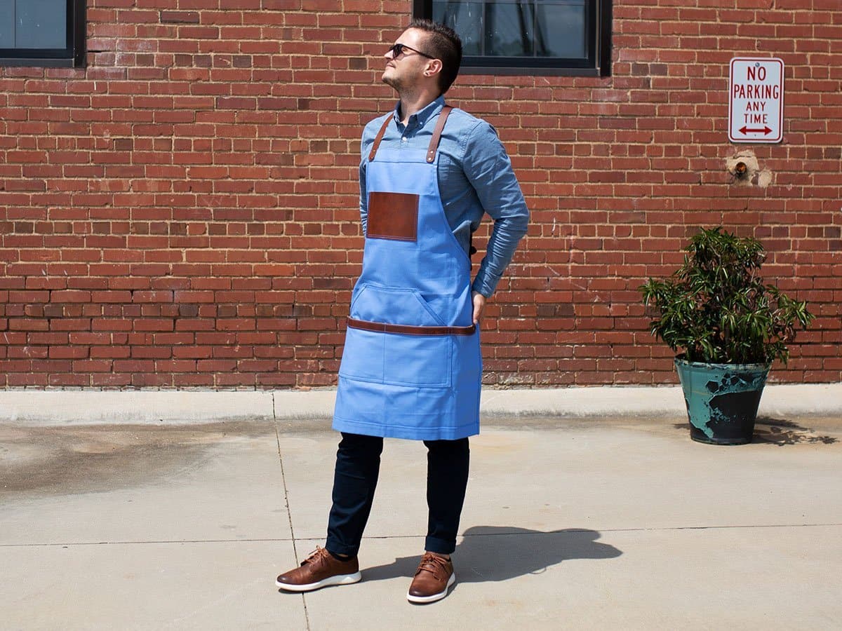 Custom Made Apron - Sky Blue - Image 4
