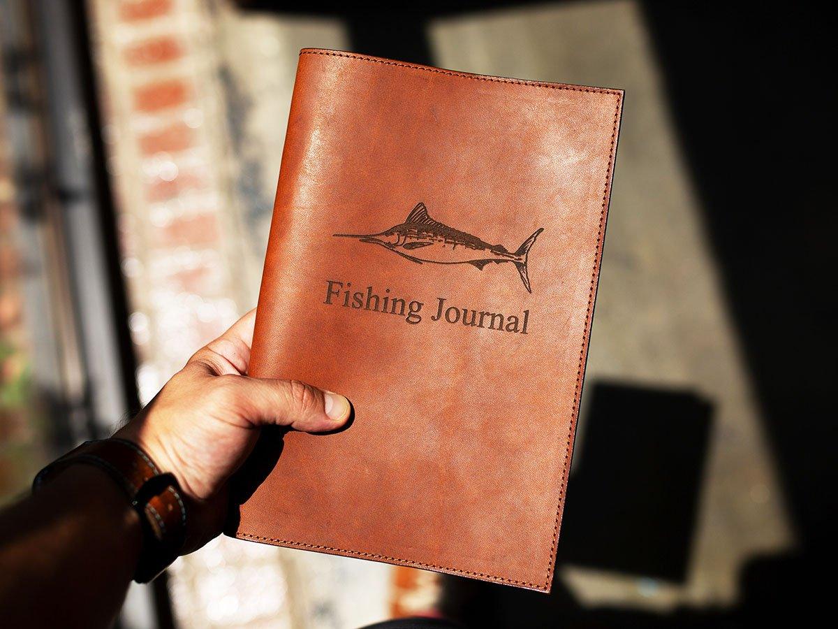 Fishing Journal With Milwaukee Leather Cover - Tan - Image 4
