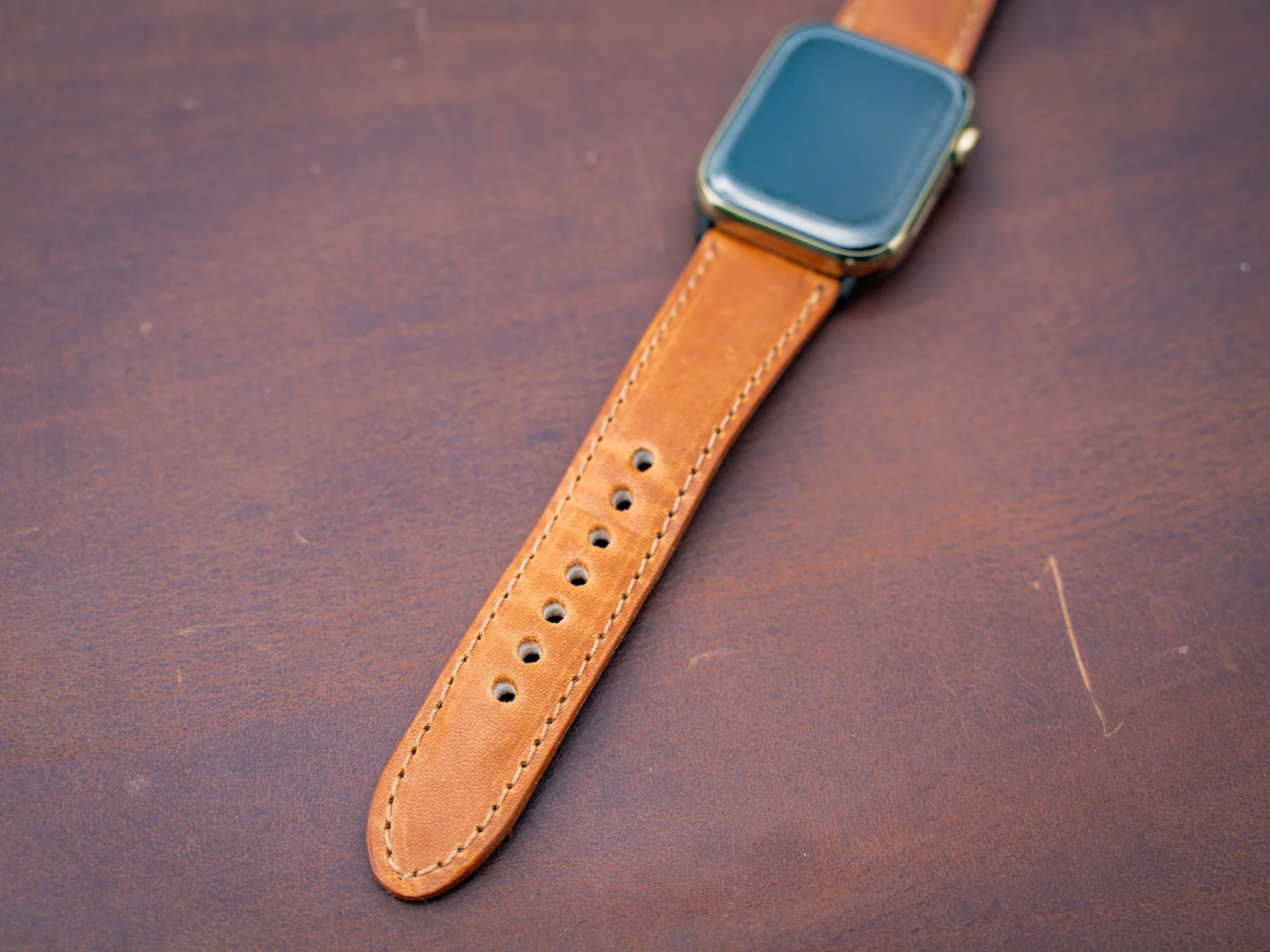 Horween Leather Apple Watch Band - Natural - Image 2