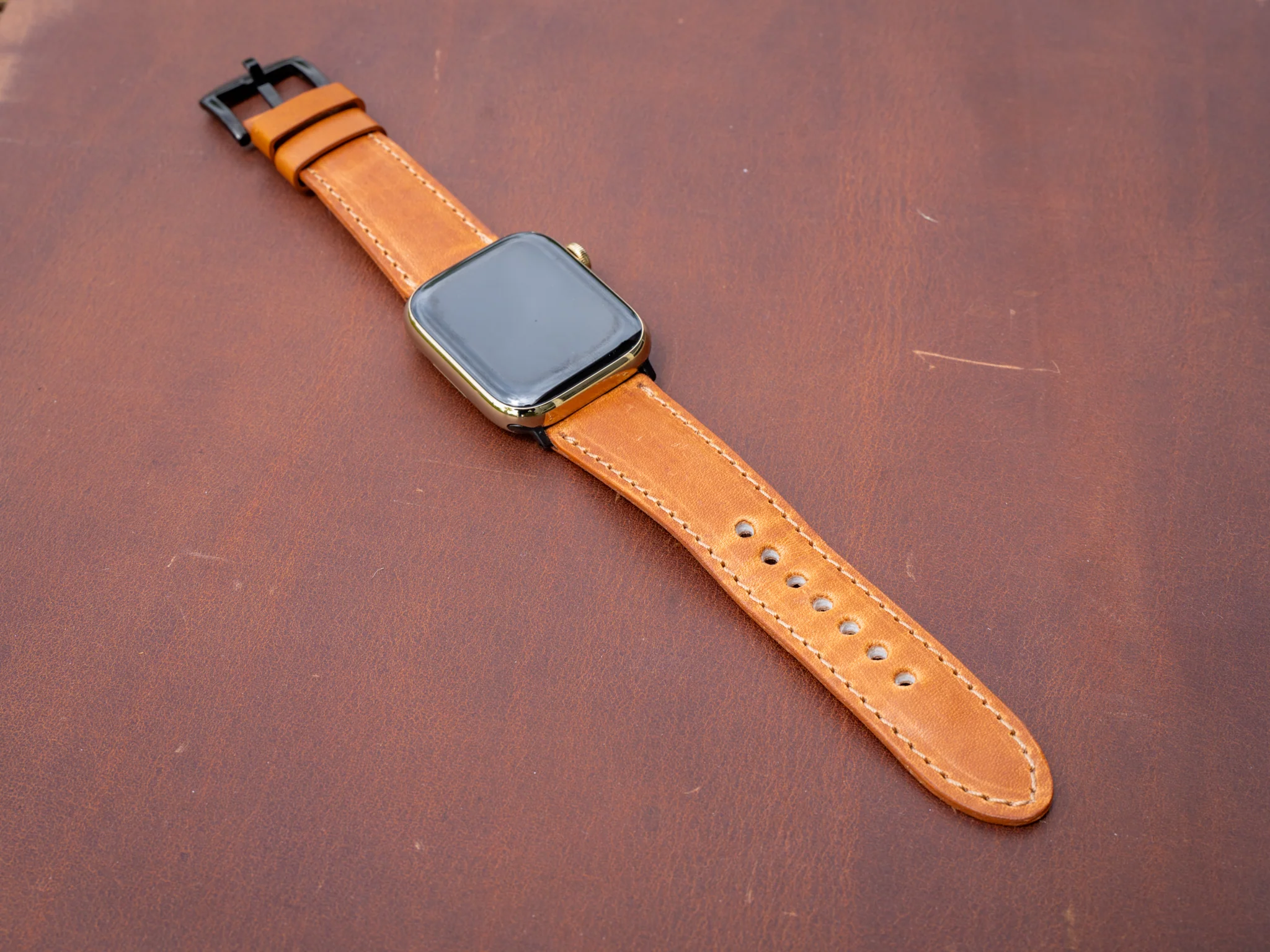 Horween Leather Apple Watch Band - Natural - Image 3