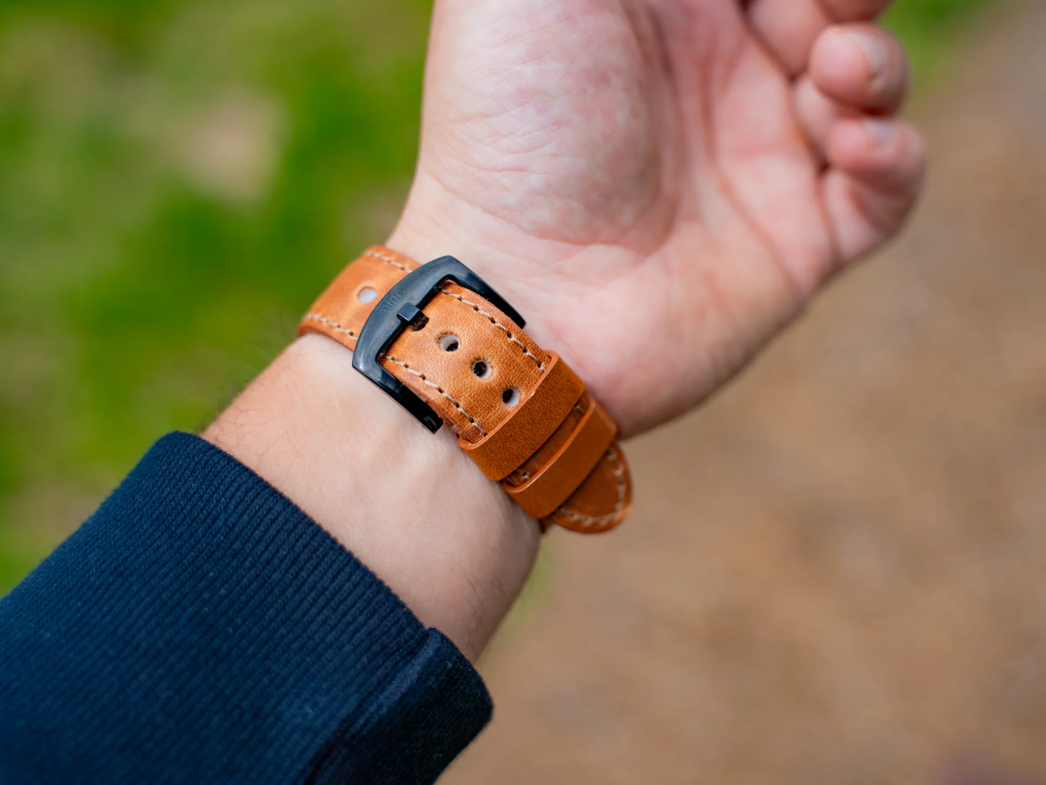 Horween Leather Apple Watch Band - Natural - Image 4