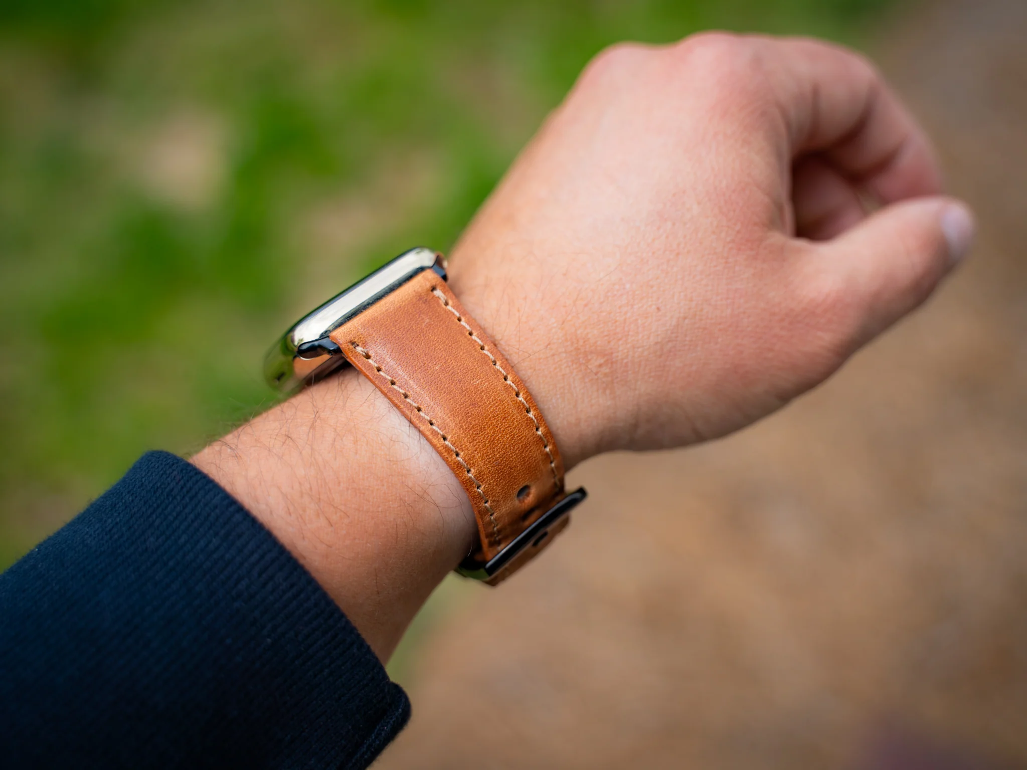 Horween Leather Apple Watch Band - Natural - Image 5