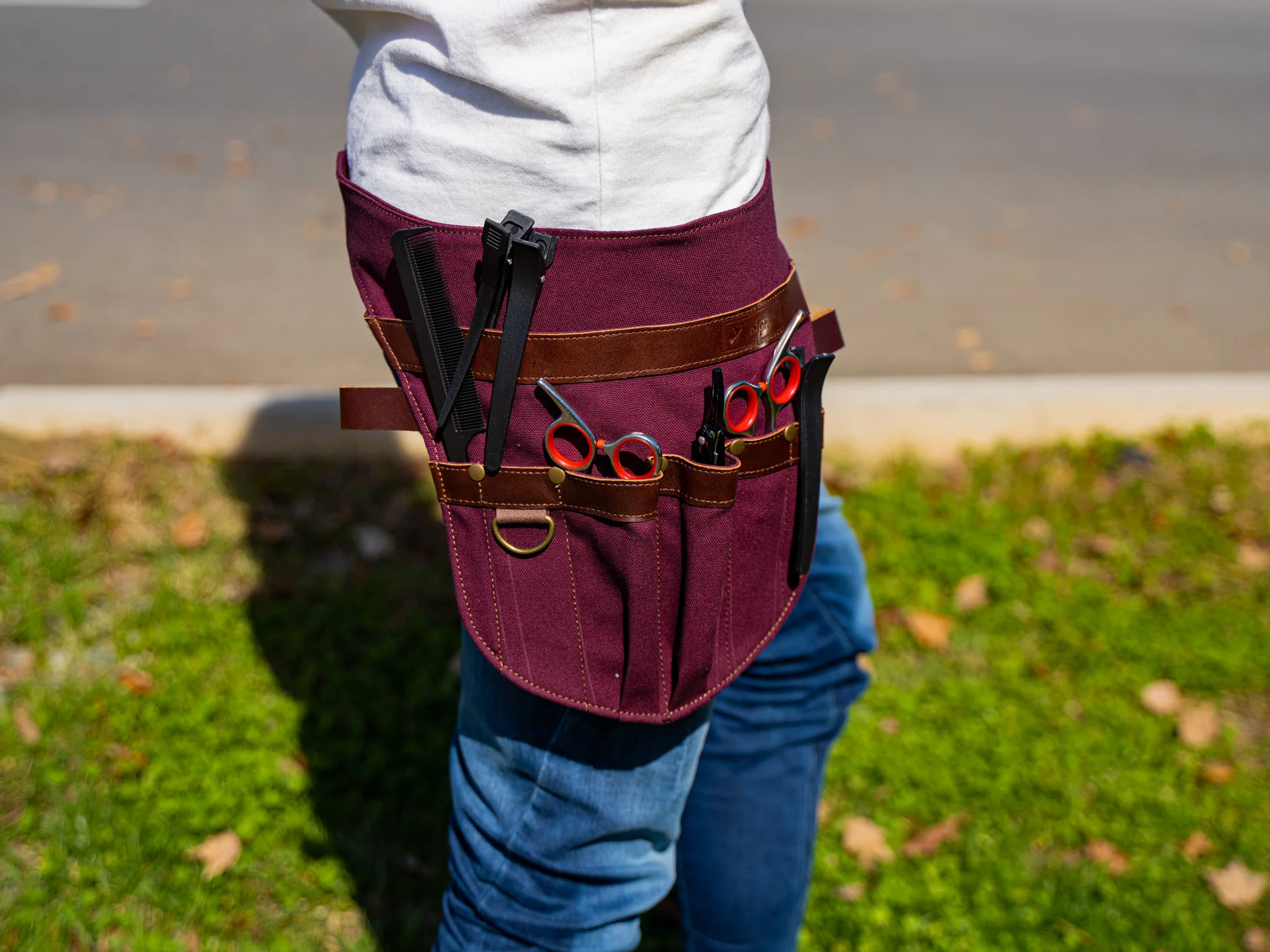 Hairdresser Scissor Bag - Burgundy - Image 2