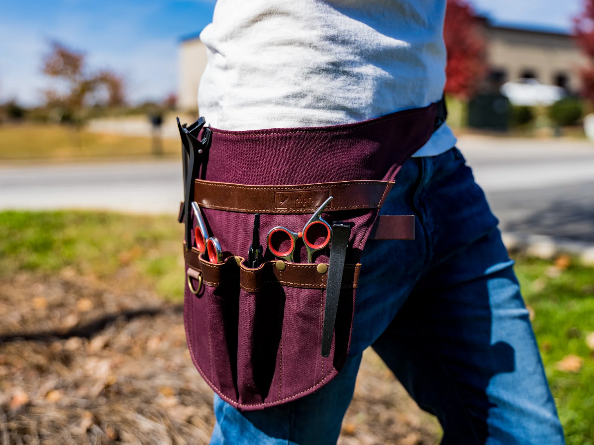 Hairdresser Scissor Bag - Burgundy - Image 3