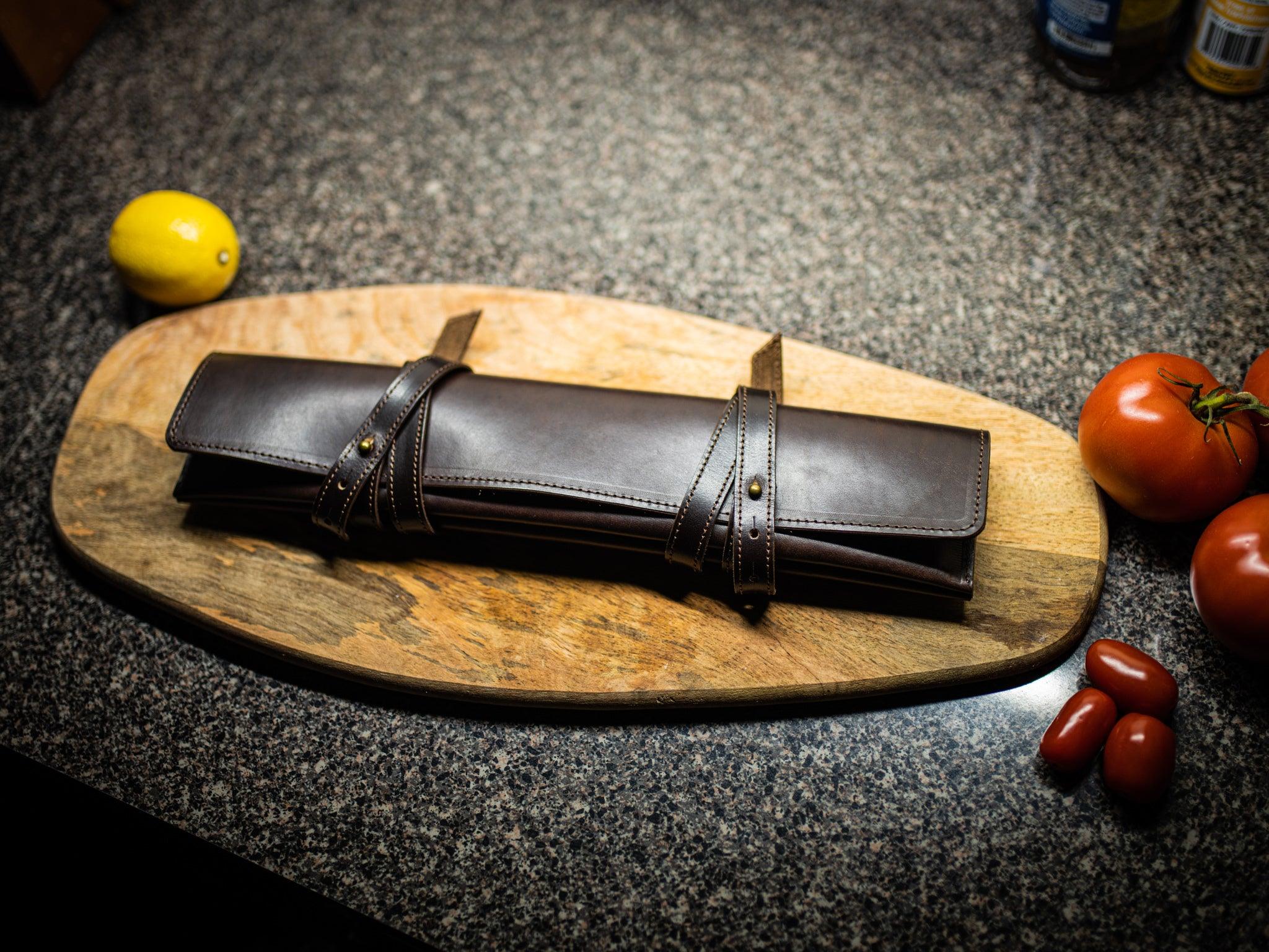 Handmade Leather Knife Case - Chestnut - Image 4