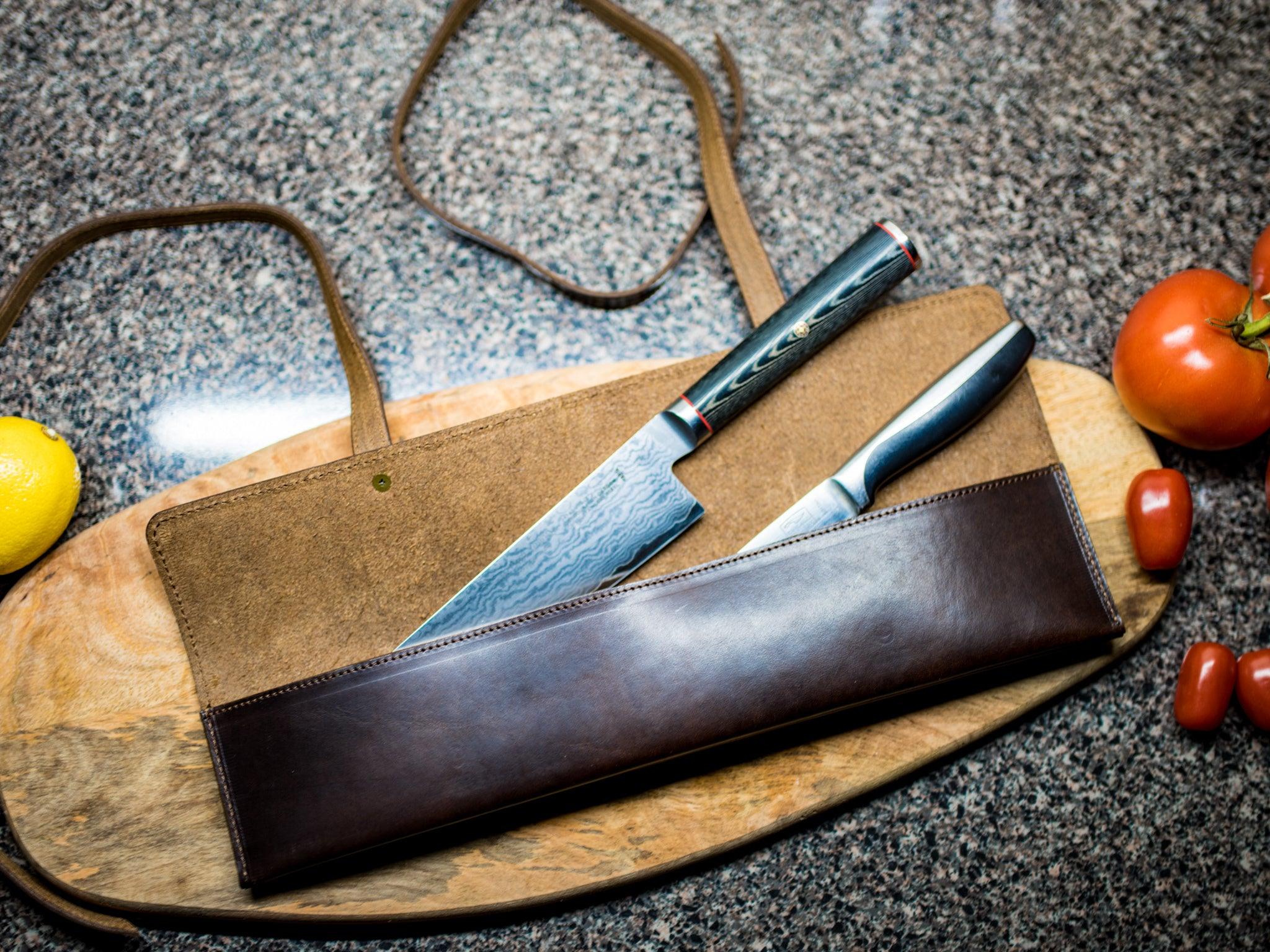 Handmade Leather Knife Case - Chestnut - Image 5