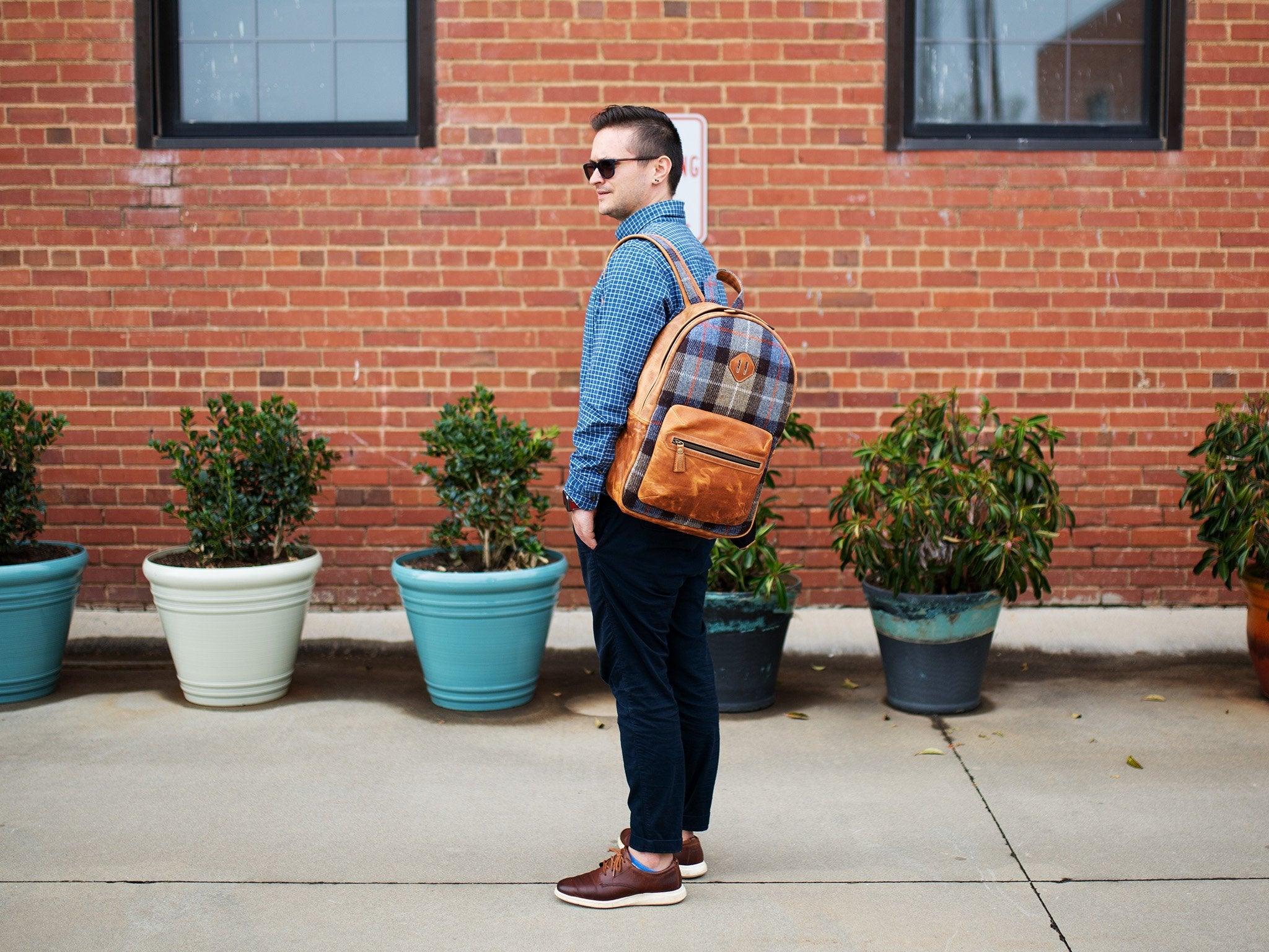 Harris Tweed Backpack City - Natural - Image 2