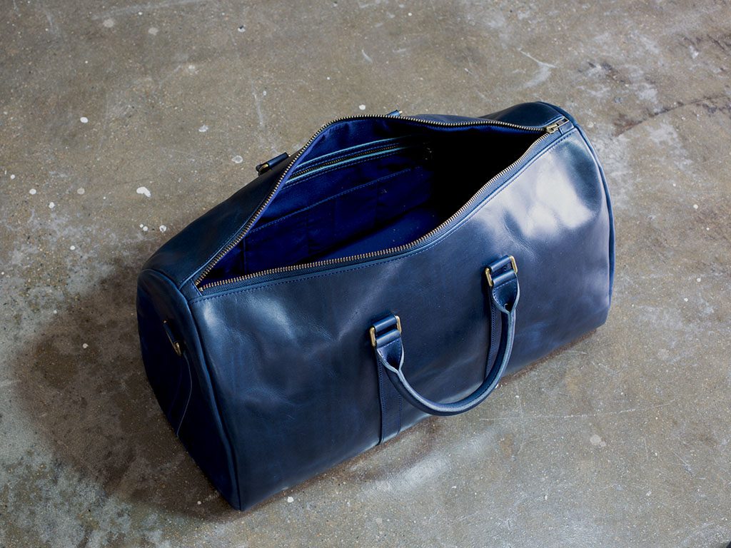 Horween Leather Duffle Bag - Blue - Image 3
