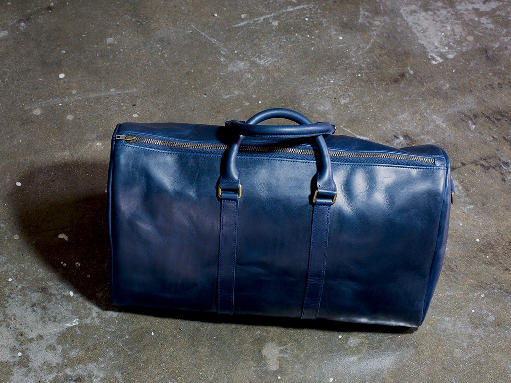 Horween Leather Duffle Bag - Blue - Image 4