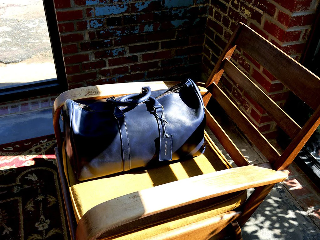 Horween Leather Duffle Bag - Blue - Image 5