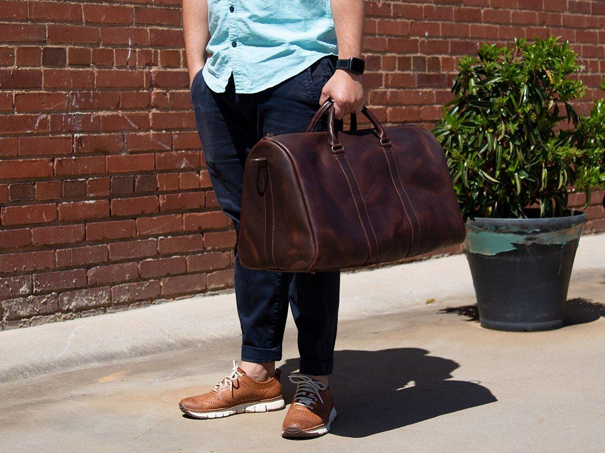 Horween Leather Duffle Bag - Chestnut - Image 3