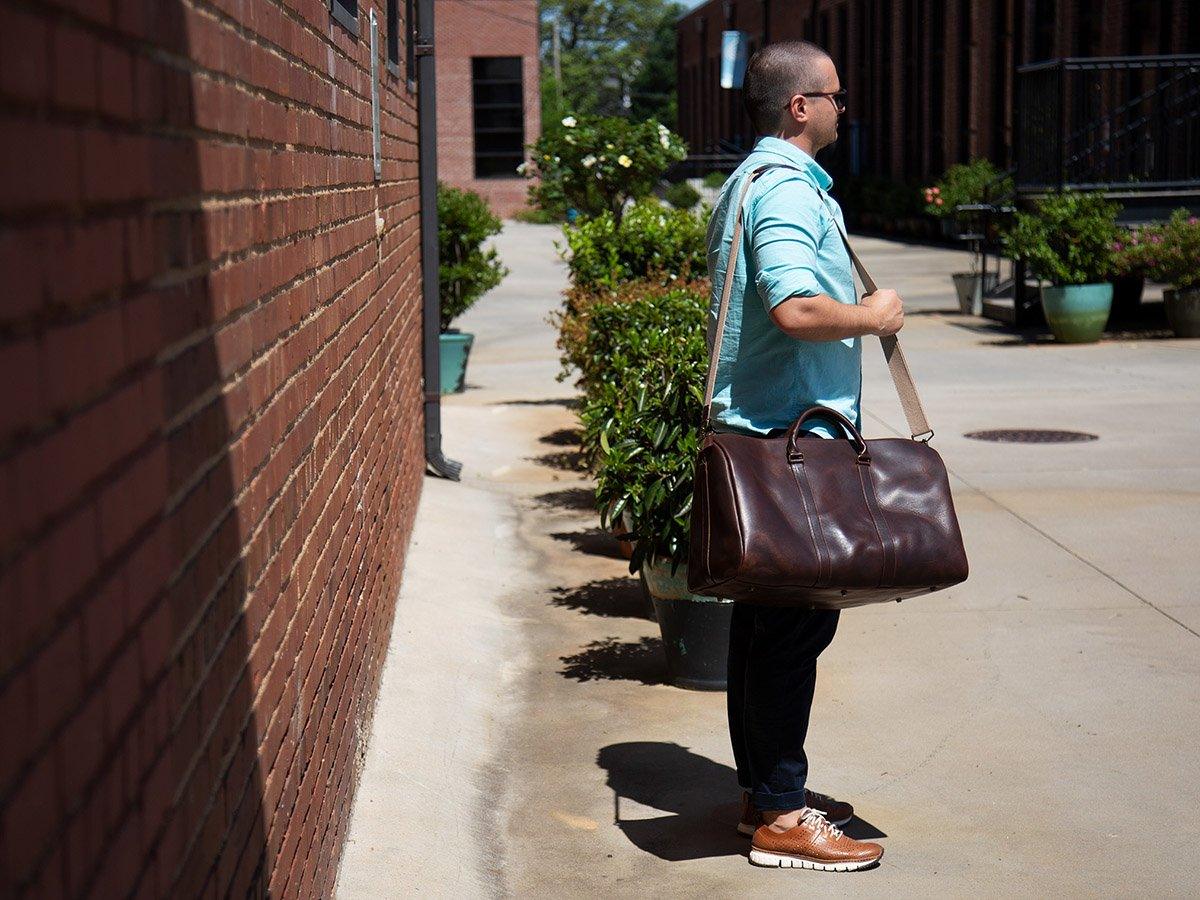 Horween Leather Duffle Bag - Chestnut - Image 5