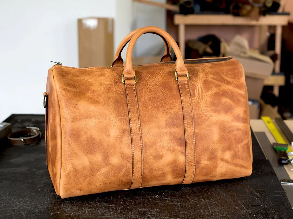 Horween Leather Duffle Bag - Natural - Image 2