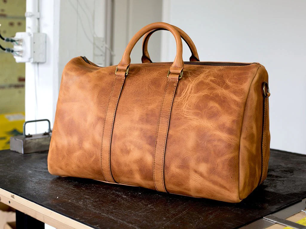 Horween Leather Duffle Bag - Natural - Image 3