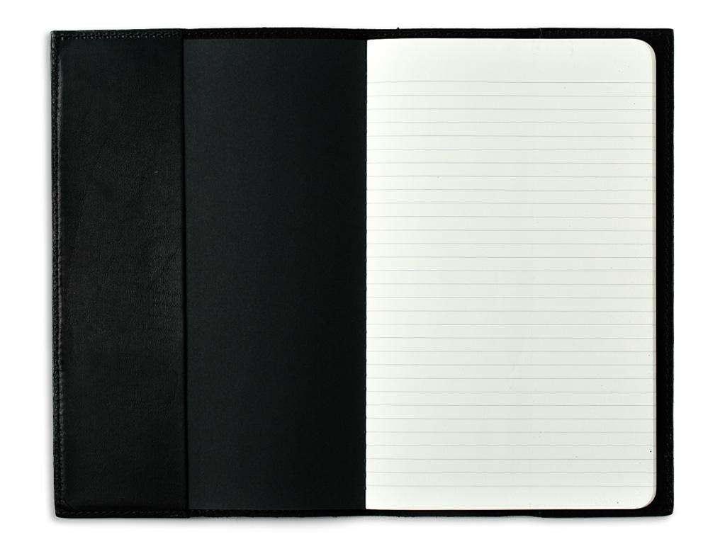 Horween Leather Moleskine Cahier Notebook Cover - Black - Image 2