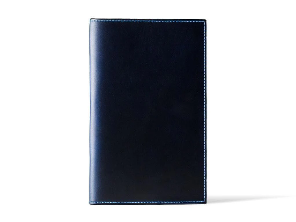 Horween Leather Moleskine Cahier Notebook Cover - Blue - Image 3