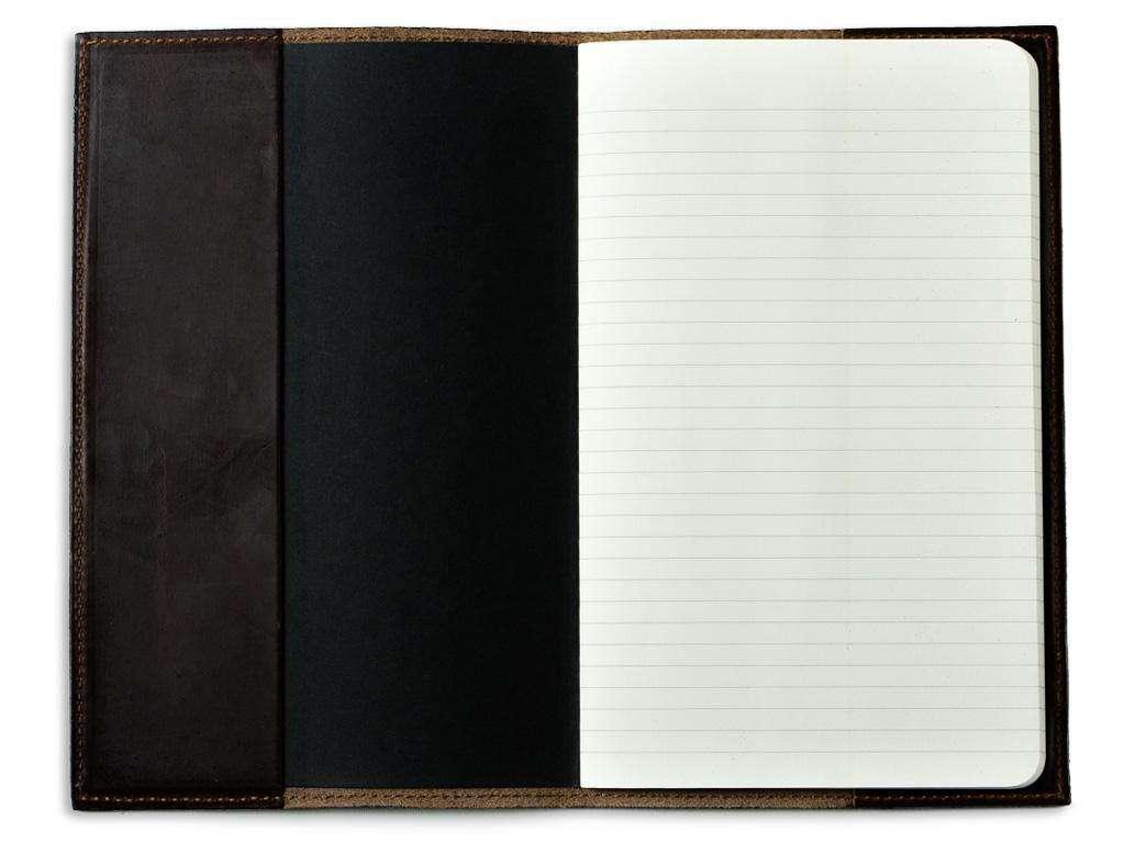 Horween Leather Moleskine Cahier Notebook Cover - Brown - Image 2