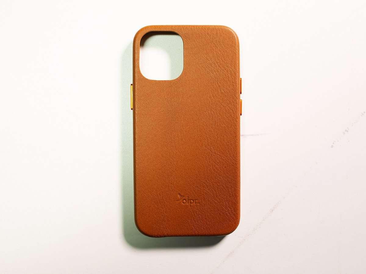 iPhone 12 Leather Case - Light Brown - Image 2