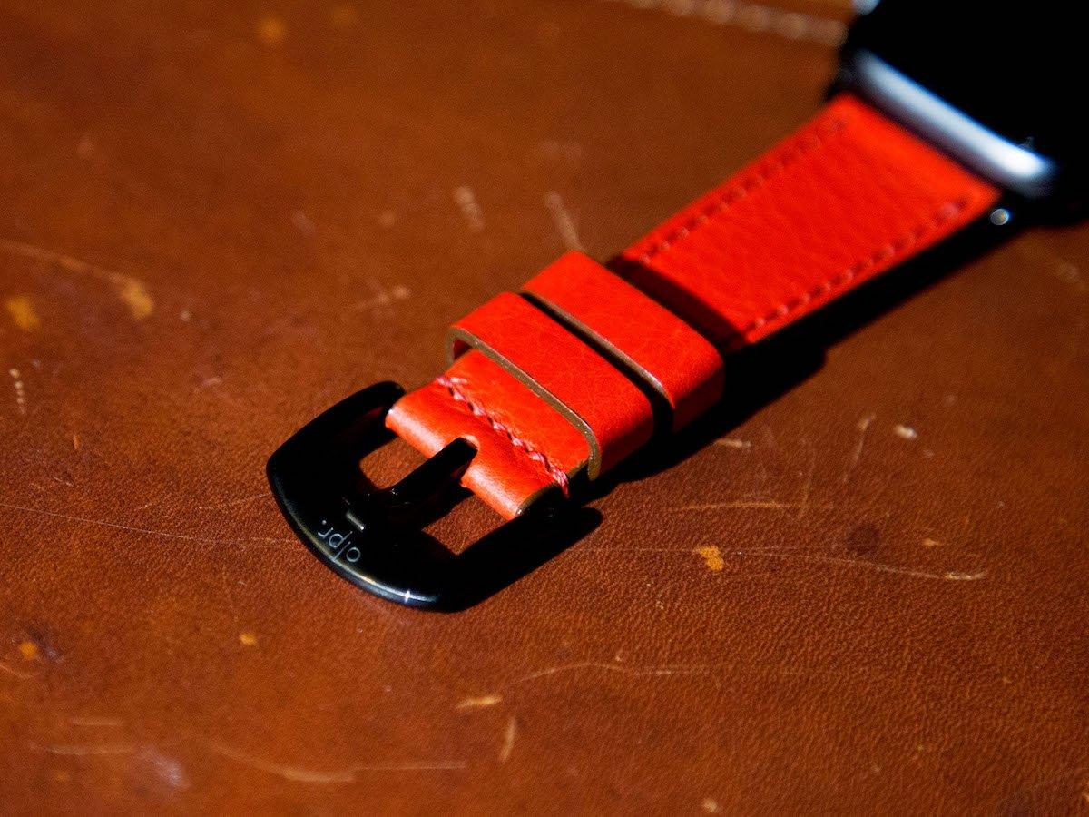 Italian Leather Apple Watch Band - Red - Image 5