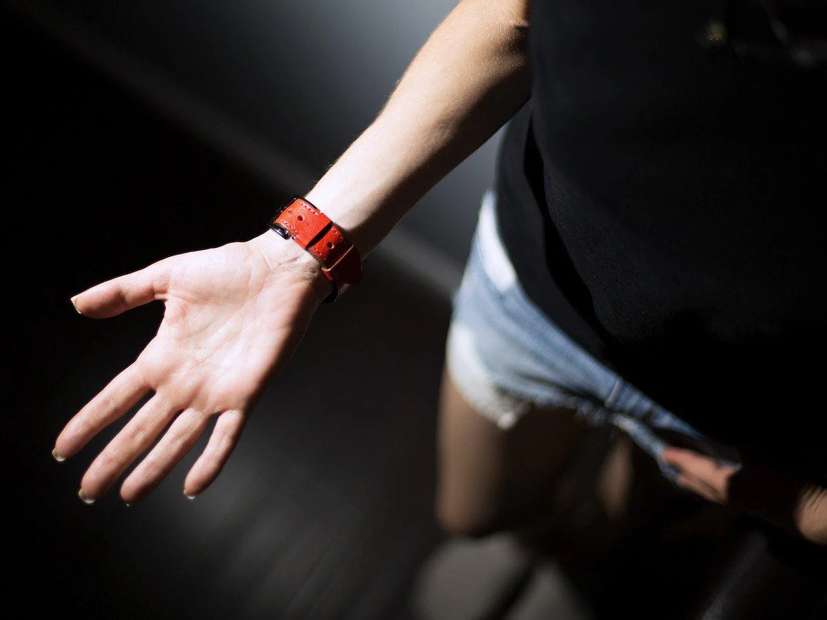 Italian Leather Apple Watch Band - Red - Image 6