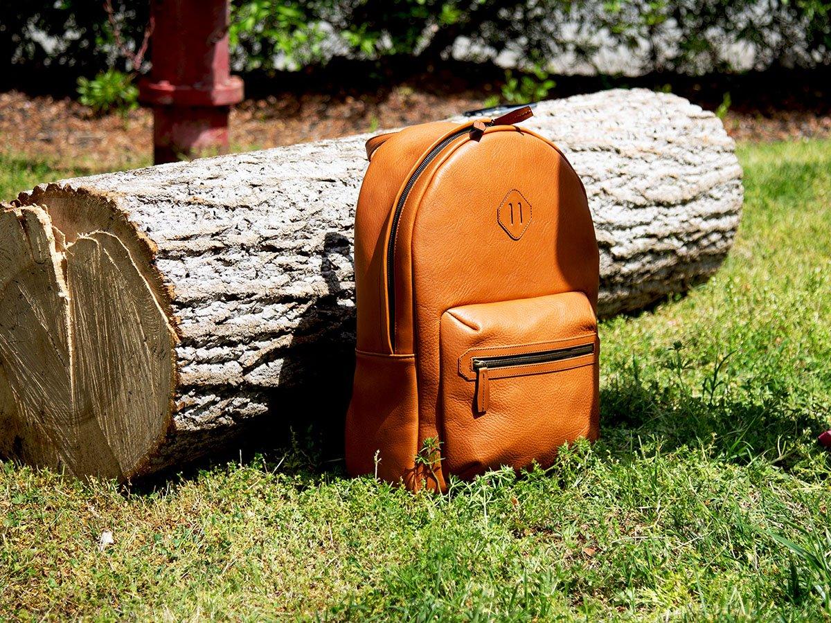 Italian Leather Backpack City - Brown - Image 3