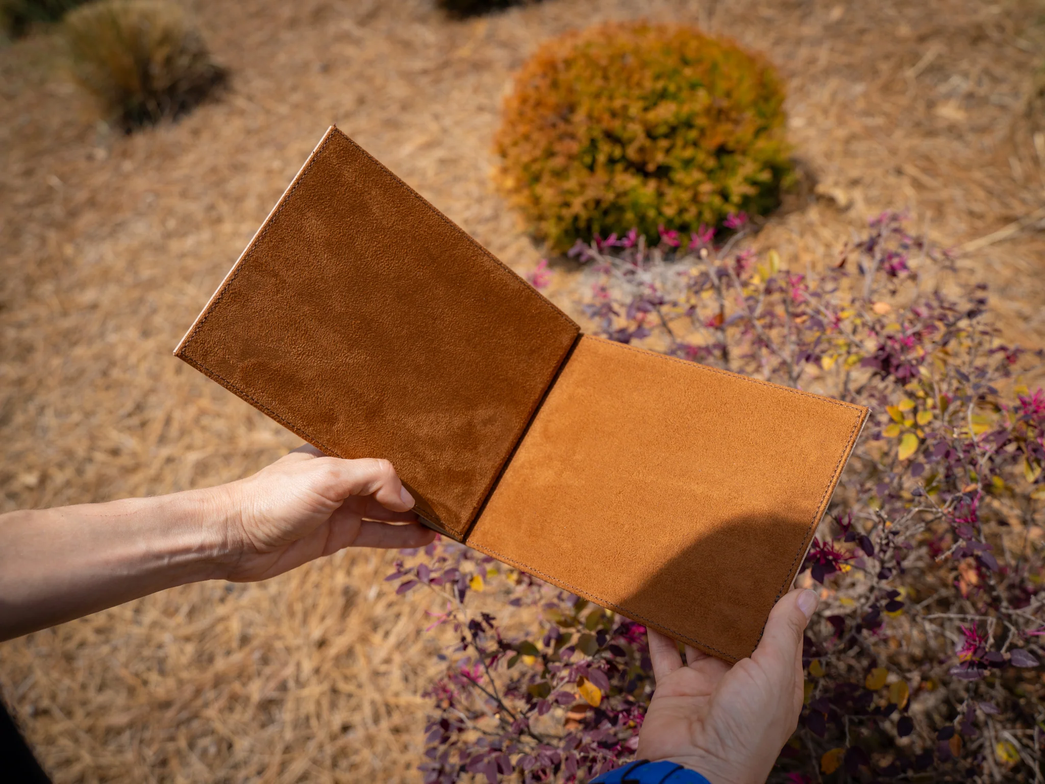 Italian Leather Guest Book - Taupe - Image 2