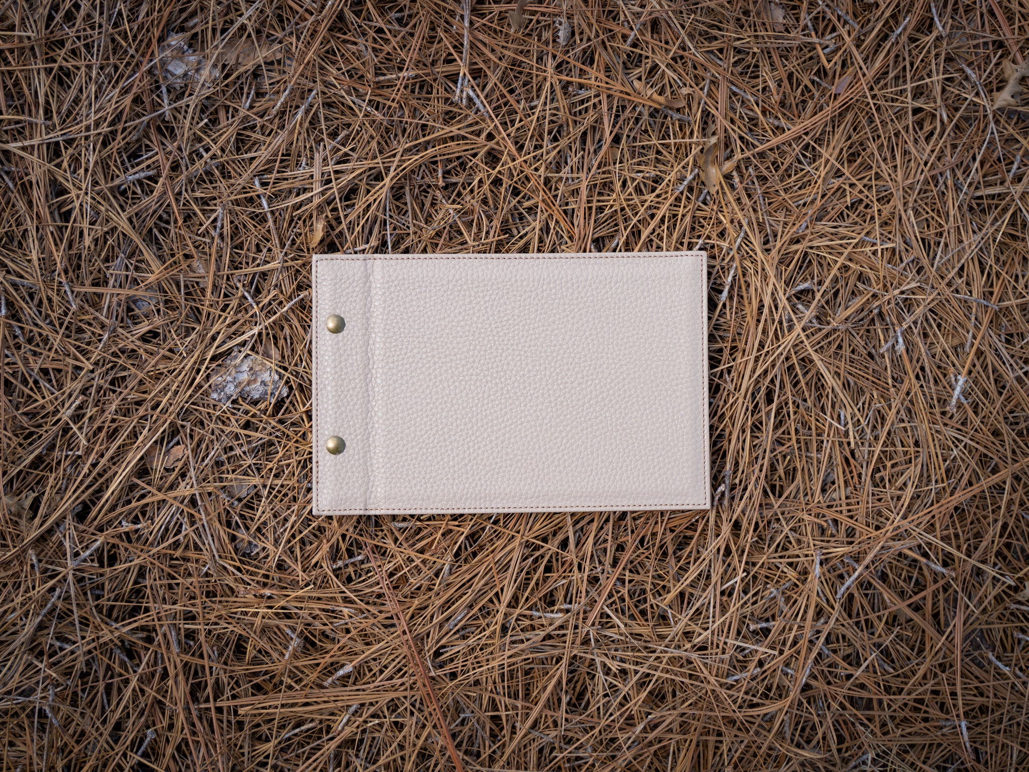 Italian Leather Guest Book - Taupe - Image 5