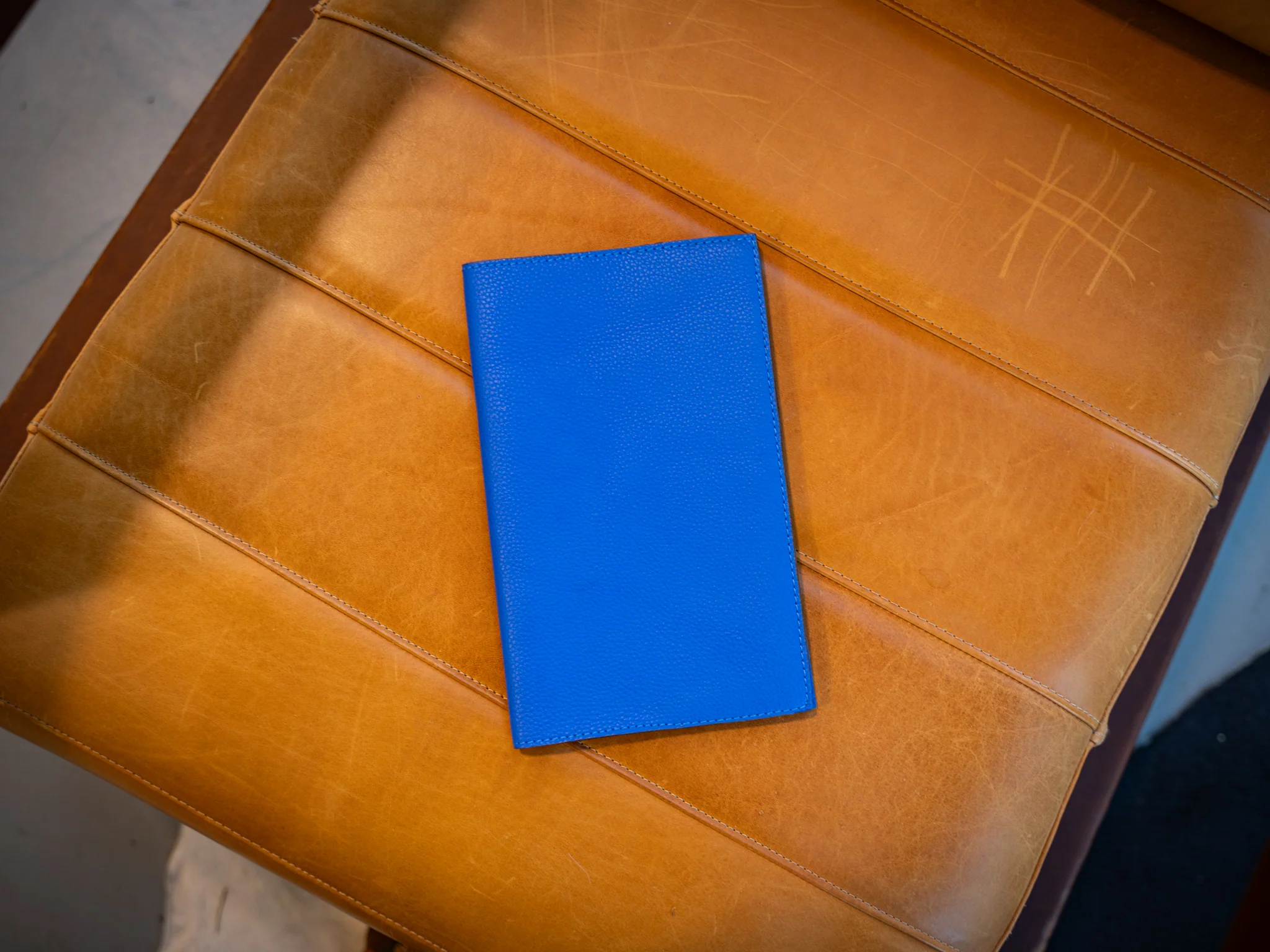 Italian Leather Moleskine Cahier Journal - Ultramarine - Image 3