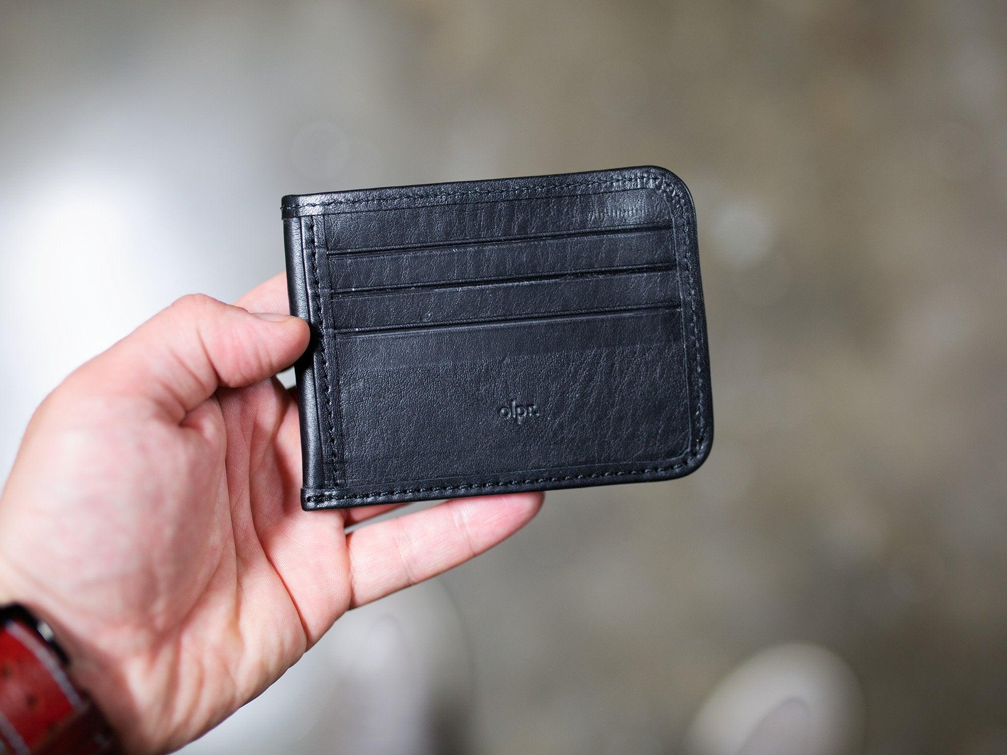 Italian Leather Nine Pocket Wallet - Black - Image 2